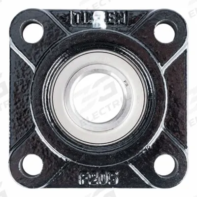 TIMKEN Flange Mount Bearing: Radial Ball, 45 mm Bore, Cast Iron, Concentric Collar - General Purpose Flange-Mount Ball Bearings