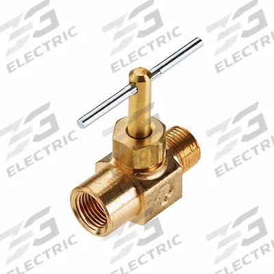 Parker Needle Valve: Inline Valve Body, Brass, Screw-In Bonnet, 1/4 in Pipe Size - Brass Straight-Body Needle Valves