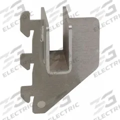 ECONOCO Rectangular Tubing Bracket: Single, 1 in Slot Spacing, 1/2 in Slot Lg, 1/8 in x 1 in x 3 in (MPN CR1-SC). Key specifications — Product Type: Rectangular Tubing Bracket; Color: Silver; For Display Type: Single Slotted Standards; Material: Steel; Duty Rating: Heavy Duty; Brand: ECONOCO; Finish: Satin-Chrome; Mounting Type: Hanging.