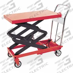 DAYTON Scissor Lift Table: 800 lb Load Capacity, 35 1/2 in L x 20 in W, 51 in Max Lifting Ht, Steel (MPN 3KR47). Key specifications — Platform Material: Steel; Brand: DAYTON.