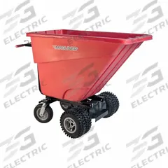 MAGLINER Powered Dump Bin Cart: Powered, 6 cu ft Cubic Foot Capacity, 250 lb Load Capacity, Red (MPN MHCSDB). Key specifications — Color: Red; Brand: MAGLINER; Caster/Wheel Configuration: (2) Axle-Mounted; Battery Chemistry: Sealed Lead Acid; Battery Type: Absorbent Glass Mat (AGM).
