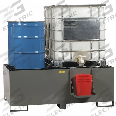 LITTLE GIANT Dispensing Station: 6 5/16 ft L x 4 1/4 ft x x 29 in, 400 gal Spill Capacity - IBC Tote Dispensing Systems