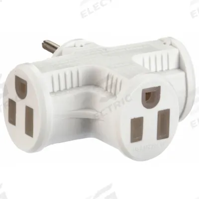 APPROVED VENDOR Plug Adapter: 3 Outlet, 0 USB Ports - Outlet Plug Adapters