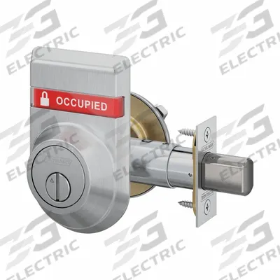 SCHLAGE Deadbolt Locks: Cylindrical, SFIC, 1 7/8 in Door Thick - Max, Occupancy-Indicating - Occupancy-Indicating Cylindrical Deadbolts
