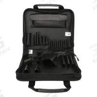 PLATT Tool Bag: 13 in W x 2 in D x 2 in H, Black, Nylon, 31 Pockets, 29 Inside Pockets, Nylon (MPN 660ZT). Key specifications — attr1116482: Black; attr1116498: PLATT; attr1203621: Nylon.