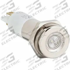 APPROVED VENDOR Flush Panel Light: 10 mm Panel Mounting Hole Dia, LED, White, Flush Head, H10 (MPN 24M097). Key specifications — Brand: APPROVED VENDOR; Electrical Connection: 0.11 Male Quick Disconnect.