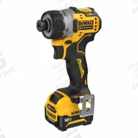 DEWALT Driver Drill: 1/4 in Drive Size, 1,050 RPM No Load Speed, Brushless, 5.0 Ah, 12 V Volt (MPN DCF601J1). Key specifications — attr1190356: Screwdriver Kit; attr1169645: Brushless.