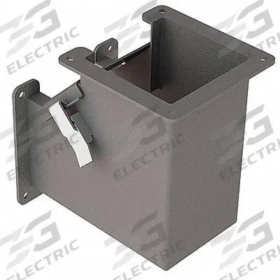 HOFFMAN Wireway 90 Degree Elbow: 4 in Wd, 4 in Ht, 4 in, Hinged Cover with Quick-Release Latches - 90 Degree Elbows for Dust-Tight Wireways