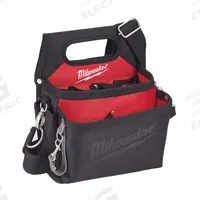 MILWAUKEE Tool Pouch: For 3 in Belt Wd - Max, 15 Pockets, Black/Red (MPN 48-22-8112). Key specifications — Closure Type: Open Top; Color: Black/Red; Brand: MILWAUKEE.