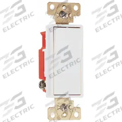PASS & SEYMOUR Wall Switch: Rocker Switch, 3-Way, Maintained, White, 120/277V AC, 20 A (MPN 2623W). Key specifications — Brand: PASS & SEYMOUR; Illuminated: No; Voltage Rating: 120/277V AC.