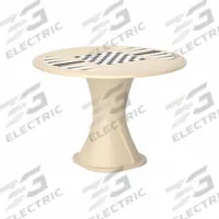 CORTECH Table: 29 in Overall Ht, 42 in Overall Dia, Game Top Included, Ballast Accepted, Sand, Tan (MPN 670SDGT). Key specifications — Brand: CORTECH; Accepts Ballast: Ballast Accepted; Table Material: Polyethylene; Furniture Series: Endurance.