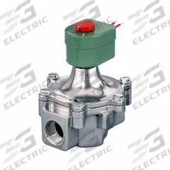 REDHAT Solenoid Valve: 2-Way, Normally Closed, 1 1/2 in Pipe Size, 110V AC/120V AC, High Flow (MPN 8215B070CSA). Key specifications — Brand: REDHAT; Pipe Size: 1-1/2 in; Voltage: 110V AC.