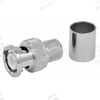 DOLPHIN COMPONENTS CORP Coaxial Connector: Male, Connector, Silver, Crimp-On (3 Piece), BNC, 10 PK (MPN DC-MC88-26). Key specifications — attr930438: Connector; attr930422: DOLPHIN COMPONENTS CORP; attr930423: Silver; attr930429: Nickel-Plated; attr930430: Male.