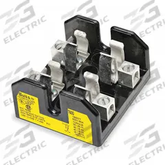 BUSSMANN Fuse Block: Open Block Design, 2 Pole, 600 V AC, Screw, Non-Indicating (MPN T60030-2SR). Key specifications — Brand: BUSSMANN.