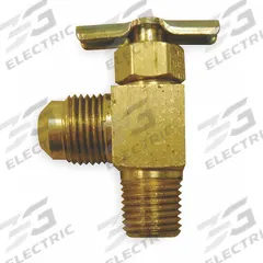 HANSEN Needle Valve: Angle Valve Body, Brass, 1/8 in Pipe Size, Flare x MIP, For Water Media, Flare (MPN 325). Key specifications — For Media: Water; Seal Material: Metal; Brand: HANSEN; Connection Gender - Side 2: Male; Connection Type - Side 1: Flare; Connection Type - Side 2: IPS; Connection Type: Flare x MIP.