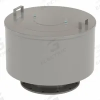 SOLBERG Filter Silencer: 10 in Flange Inlet Size, 3,300 scfm, 23 in Overall Ht, 28.5 in Outside Dia (MPN F-384P-1000F). Key specifications — attr60071: F-384P-1000F; attr60074: SOLBERG.