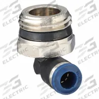 AIGNEP USA Push-Fit Elbow Fitting: 1/4 in OD x 1/2 in Pipe Size, Push-to-Connect x Universal Thread (MPN 85110-04-08). Key specifications — Brand: AIGNEP USA; Thread Size A: 1/2.