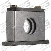 ZSI Vibration-Dampening Beta Clamp: Ribbed Bore, Steel Clamp, Aluminum Cushion, For 1 Lines (MPN H6032S-AL)