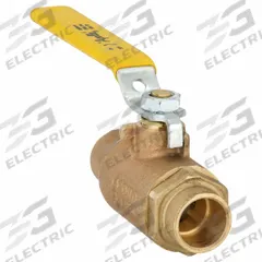 APOLLO Manual Two-Way Ball Valve: 3/4 in, Bronze, Straight, Sweat x Sweat, Std Port, Two-Piece, PTFE (MPN 7020401). Key specifications — Brand: APOLLO; Handle: Lever.