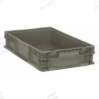 QUANTUM STORAGE SYSTEMS Straight Wall Tote: 5.2 gal, 24 in x 15 in x 5 in, Stacking Capable, Gray (MPN RSO2415-5). Key specifications — Material: Plastic; Stackable: Stacking Capable; Brand: QUANTUM STORAGE SYSTEMS.