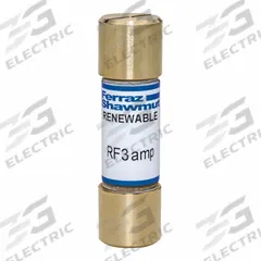 MERSEN Fuse: Class H, RF Series, Fast-Acting, 3 A, 250 V AC, Non-Indicating (MPN RF3). Key specifications — Manufacturer Part Number: RF3; Brand: MERSEN; Series: RF.