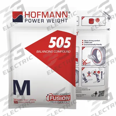 HOFMANN POWER WEIGHT Balancing Compound: Wheel Balancing Beads, Trucks, Silica, Blue/Red
