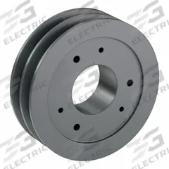 APPROVED VENDOR V-Belt Pulley: C75, 2 Groove, 7.9 in OD, Bushed Bore, SF, For C/CX Belt Section (MPN 2C75SF). Key specifications — Pulley Industry Number: C75; Pitch Diameter: 7.5 in (C); For Belt Section (broad, with similar types): C or CX.