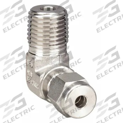HAM-LET Compression Fitting Elbow: 6 mm OD x 1/8 in Pipe Fitting Size - Double-Ferrule Stainless Steel Fittings