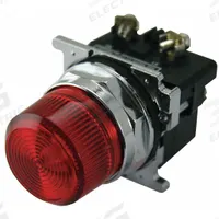 EATON Pilot Light: 30 mm Panel Mounting Size, Red, Incandescent, 24 V AC/DC Max Volt Rating (Supply) (MPN 10250T206NC1N). Key specifications — Series: 10250T; Brand: EATON; Includes Push-To-Test: No Push-To-Test Included.