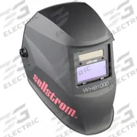 SELLSTROM Welding Helmet: Auto-Darkening, 2 Arc Sensors, Black, W9 to W13, 3.54 in x 1.57 in, Analog (MPN S26100). Key specifications — Color: Black; Suspension Adjustment Type: Ratchet; Series: Advantage; Viewing Area: 3.54 in x 1.57 in; Brand: SELLSTROM; Grind Mode: Yes; Helmet Material: Nylon; Helmet Type_Original: Auto-Darkening.