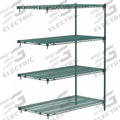 METRO Wire Shelving, Shelf, Metal, Adjustable Shelving: Add-On, 42 in x 24 in - Quick-Adjust Antimicrobial Stationary Wire Shelving for Wet & Dry Use