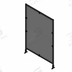 T-Slot Framing System Panel: Stand-Alone, Black, 72 in H x 24 in W x 5 1/2 in D, Mesh (MPN 48206). Key specifications — Finish: Anodized/PVC-Coated; Brand: FAZTEK; Panel Color: Black; Panel Type: Mesh; Color: Black; Material: Wire; Mesh Shape: Square; Assembly: Assembled.