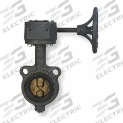 MILWAUKEE VALVE Butterfly Valve: 6 in Pipe Size, Concentric, 200 psi Max. Pressure (CWP), Wafer, FKM (MPN MW322V 6). Key specifications — Brand: MILWAUKEE VALVE; Handle Type: Gear Operated Handwheel; Disc Material: Ductile Iron.