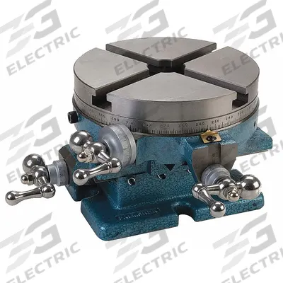 PALMGREN Rotary Table: 8 in Dia, 5/8 in T-Slot Wd - Cross-Slide Rotary Machining Tables