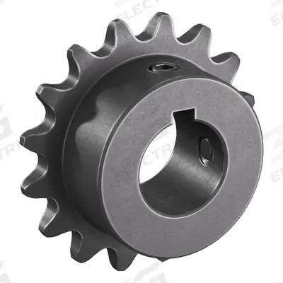 TSUBAKI Single Strand Sprocket: 35, For 3/8 in Chain Pitch, 3/4 in Bore Dia, 16 Teeth - Size 35 Fixed-Bore Roller Chain Sprockets