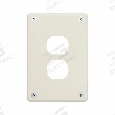 LEGRAND Wall Plate: Duplex Outlet, 1 Gang, Ivory - Tamper-Resistant Wall Plates