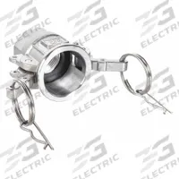 Cam and Groove Coupling: 3/4 in Coupling Size, 3/4 in -14 Thread Size, 52.2 mm Overall Lg, FNPT (MPN BULK-CGF-299). Key specifications — Thread Size: 3/4 in -14; Gasket Material: Nitrile; Fitting Type: FNPT; Includes Locking Arm: No; Body Material: 304 Stainless Steel; Brand: USA INDUSTRIALS.