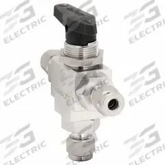 HAM-LET Manual Three-Way Ball Valve: 6 mm, 316 Stainless Steel, L Flow, Full Port Ball Port, Lever (MPN H-6800-SS-L-6MM-CST). Key specifications — Brand: HAM-LET; Handle: Lever.