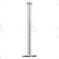 Contemporary Top Post: Contemporary, 33 5/8 in Post Ht, Steel, Flat, 35 in or Less, ADA Compliant (MPN 314U-1P-TAP). Key specifications — Brand: LAWRENCE METAL; Base Shape: Flat; Base Material: Cast Iron; Post Material: Steel; Post Finish: Polished Chrome.
