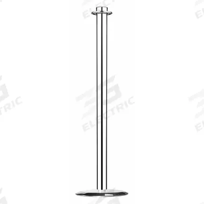 LAWRENCE METAL Contemporary Top Post: Contemporary, 33 5/8 in Post Ht, Steel, Flat, 35 in or Less - Flat-Top Rope Barrier Receiver Posts