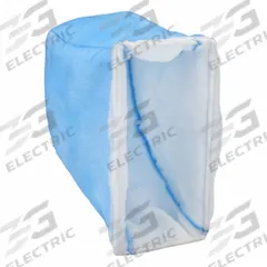 GRAINGER Cube Air Filter: 12 in x 24 in x 20 in, 1 Pockets, Synthetic, Blue/White, MERV 8 (MPN 5W903). Key specifications — Performance Rating: MERV 8; Brand: GRAINGER; Media Color: Blue; Frame or Header Material: Galvanized Steel; Media Material: Synthetic; Surface Tackifier: Yes.