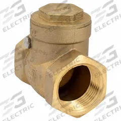 MILWAUKEE VALVE Swing Check Valve: Swing, Inline Valve Body, 1 in Pipe Size, FNPT x FNPT, Brass, Std (MPN UP0967000100). Key specifications — Brand: MILWAUKEE VALVE.