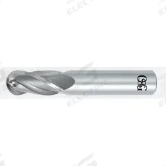 OSG Ball End Mill: Carbide, TiAlN Coated, 4 Flute, 18 mm Mill Dia, 35 mm LOC, 102 mm OAL (MPN 404-7087-BN11)