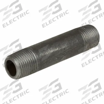 USA INDUSTRIALS Pipe Nipple: 2 in Nominal Pipe Size, 3 1/2 in Lg, Schedule 40, Black Coated Steel - Schedule 40 Threaded on Both Ends Pipe with Thread Sealant