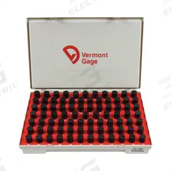 VERMONT GAGE Pin Gauges: Go (Plus), 24 mm to 25.48 mm, 0.01 mm Dia Increment, ZZ Tolerance Class (MPN 902101000). Key specifications — attr1182482: ZZ; attr1182483: +/-0.0050 mm; attr1182499: VERMONT GAGE.