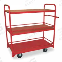 DAYTON Utility Cart: 1,200 lb, 36 in L x 24 in W Shelf, 36 in L x 24 in W x 55 in H Overall Dim, Red (MPN 1DE94). Key specifications — Caster/Wheel Configuration: (2) Swivel; Brand: DAYTON.