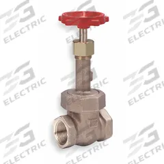 MILWAUKEE VALVE Gate Valve: 3 in, Bronze, Rising, FNPT x FNPT, 400 psi Max. Pressure (CWP), Wheel (MPN 1153 3"). Key specifications — Wedge Material: Bronze; Brand: MILWAUKEE VALVE; Bonnet Material: Bronze.