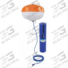 POWERMOON Temporary Job Site Light: LED, Corded, Balloon, 25 ft Power Cord Lg, 110V AC, Built-In (MPN PL1000LED110V). Key specifications — Includes Bulb: Built-In; Brand: POWERMOON; Cord Designation: SJOW; Cord Wire Gauge: 12 AWG; Job Light Type: Balloon; Lighting Technology: LED; NEMA Plug Configuration: 5-15P; Operating Voltage: 110V AC.