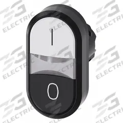 SIEMENS Multihead Operator: Non-Illuminated, 2 Button, Flush Profile, 22 mm Mounting Size (MPN 3SU1000-3AB61-0AK0). Key specifications — attr211308: SIEMENS; attr1026606: Momentary/Momentary; attr1026638: 3SU; attr1063632: Non-Metallic.