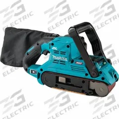 MAKITA Cordless Belt Sander: 18V LXT, Bare Tool, 3 in Belt Wd, 21 in Belt Lg, 1 Abrasives Included (MPN GSB01Z). Key specifications — attr664065: Dust Bag; attr667657: Brushless; attr664061: Cordless; attr664068: Bare Tool; attr664069: 18V LXT; attr664060: Belt Sander; attr658779: MAKITA; attr664066: Bare Tool.
